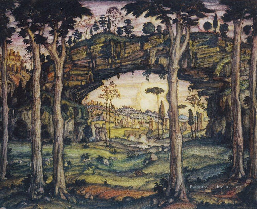paysage italien 1911 Konstantin Bogaevsky Peintures à l'huile
